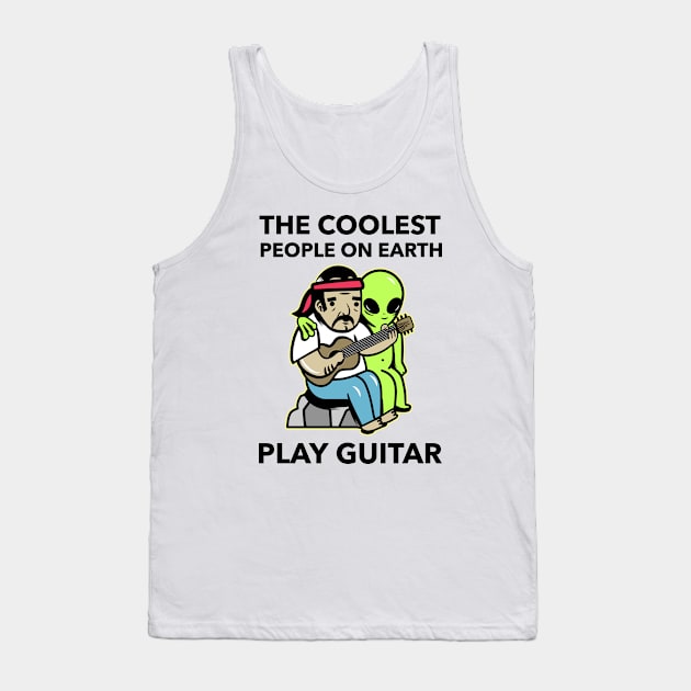 The Coolest People On Earth Play Guitar Tank Top by Jitesh Kundra